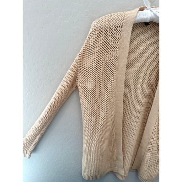 BANANA REPUBLIC | Petite Beige Open Knit Cardigan | Small - Picture 3 of 6